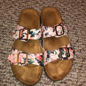 Floral man made sandals Size XL 9/10